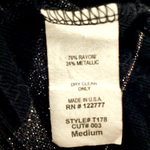 Charlotte Russe Black Top Size Medium  90s Vtg y2k - Picture 4 of 4